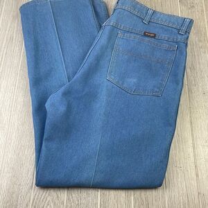 Vintage Wrangler® Men's Five Star Premium Regular Flex Dress Jeans Light Blue